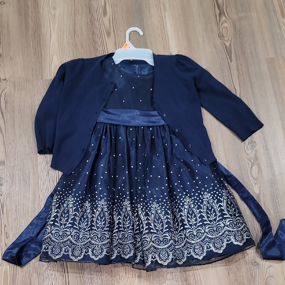 Love Navy Blue Polka Dot Dress